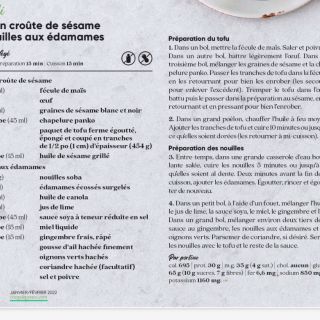 Tofu sésame nouilles edamame