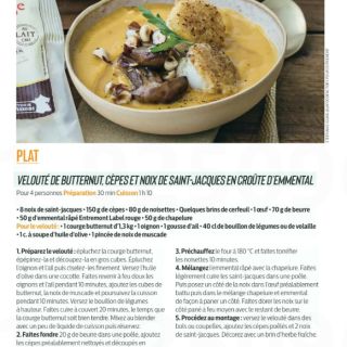 Velouté butternut cèpes st Jacques