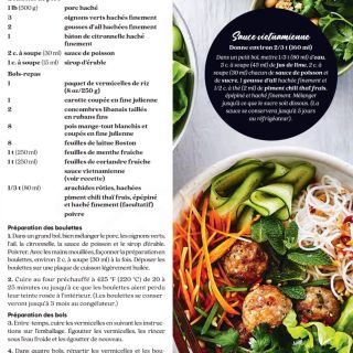 Vermicelle boulettes porc citronelle