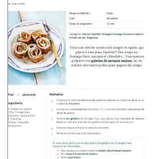 Wrap apéro au saumon