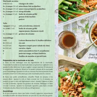 Wrap laitue tofu légumes