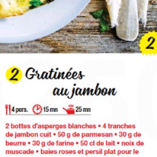 asperges gratinées jambon