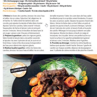 boeuf confit gaufres carottes