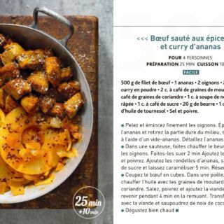 boeuf sauté  curry ananas