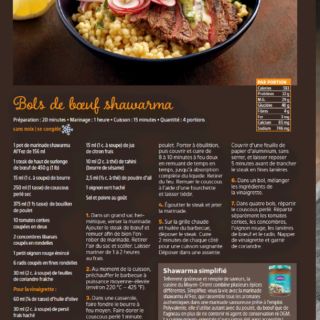 bols boeuf shawarma