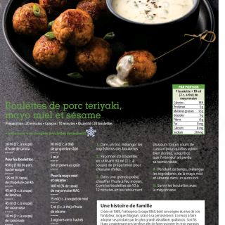 boulette porc teriyaki