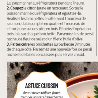 brochette saumon grillé bacon