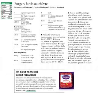 burger farcis chèvre