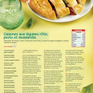calzonne légume pesto mozza