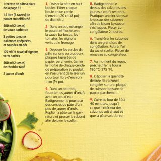 calzonne poulet cheddar barbecue