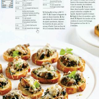 canapés moules gratinés