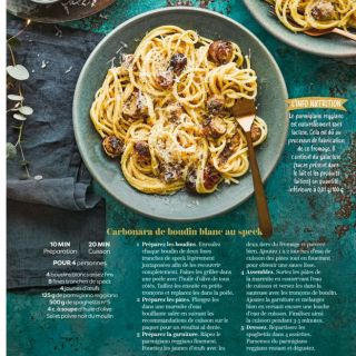 carbonara boudins blancs speck