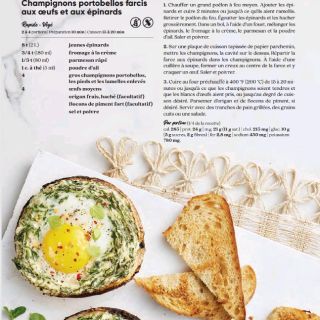 champignons farcis oeuf épinards