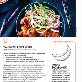 champignons laqués sésame