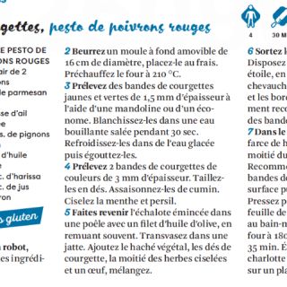 charlotte courgette pesto poivron