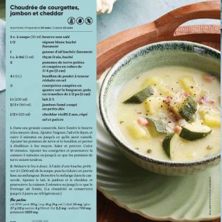 chaudrée courgette jambon cheddar