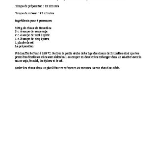 choux bruxelles laqués