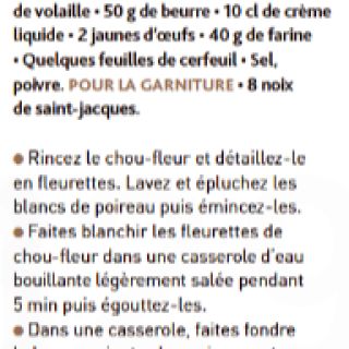 consommé dubarry noix de saint jacques