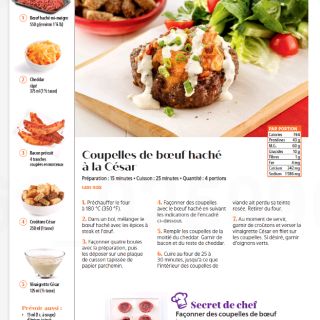 coupelle boeuf haché césar