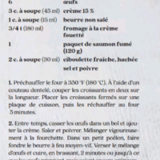 croissant farci oeuf et saumon fumé