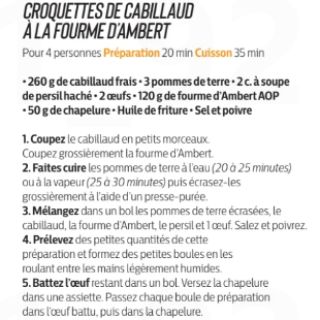 croquette cabillaud au bleu