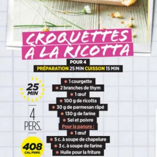 croquette courgette ricota