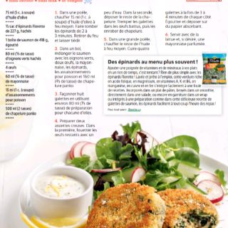 galettes saumon épinards