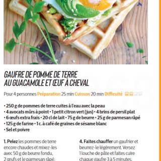 gaufre pomme de terre guacamole