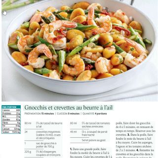 gnocchis crevettes ail