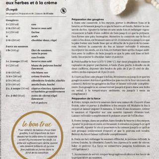 gougère saumon crème herbes