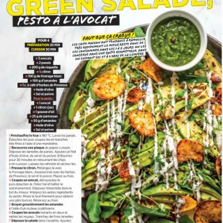 green salade pesto avocat