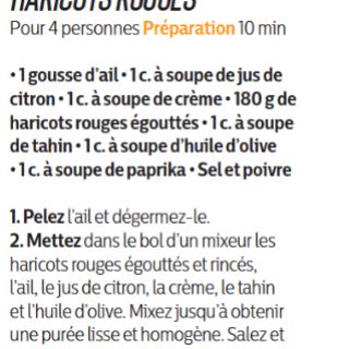 houmous haricots rouge