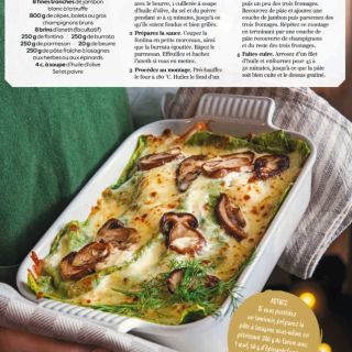lasagnes vertes jambon fromage champi