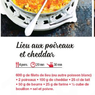 lieu poireaux cheddar