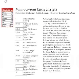 mini poivron farci feta