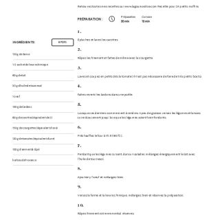 muffin lardons petits légumes