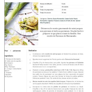 noix saint jacques poireaux