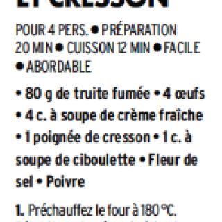 oeuf cocotte truite fumée