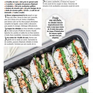 onigirazu shiitake cacahuètes