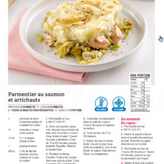 parmentier saumon artichaut