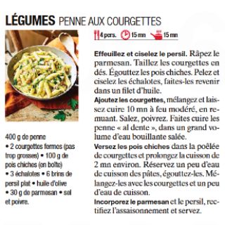 penne aux courgettes