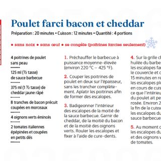 poulet farci bacon cheddar