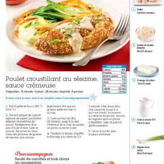 poulet sésame sauce crémeuse