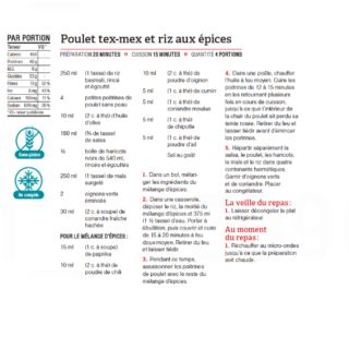 poulet tex mex riz aux épices