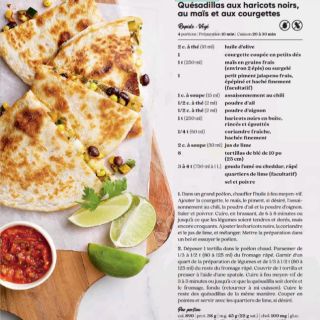 quesadillas haricots noirs maïs courget...
