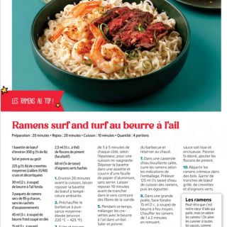 ramen surf et turf beurre ail