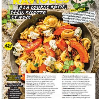 ravioles courges ricotta bleu noix