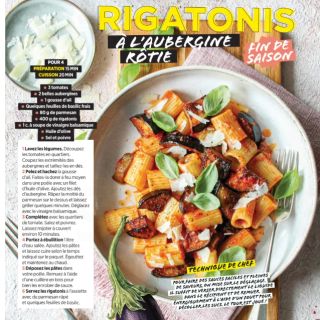 rigatoni aubergines rôties