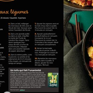 riz frit tofu légumes