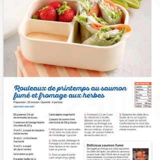 rouleau de printemps saumon fumé et fro...